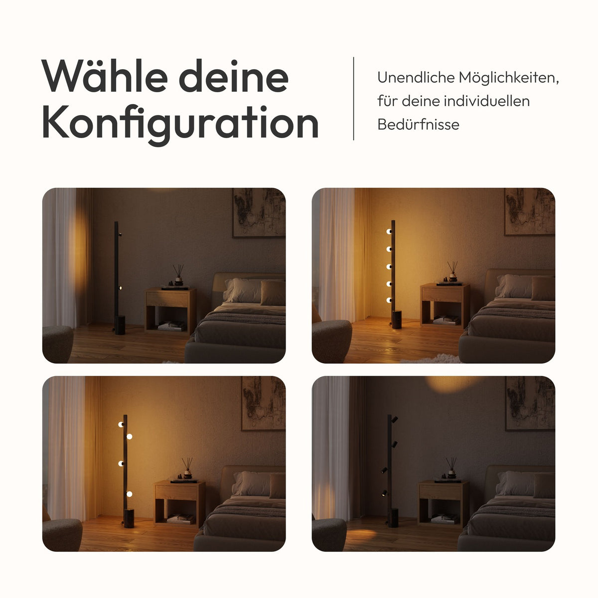 Azena modulaire vloerlamp