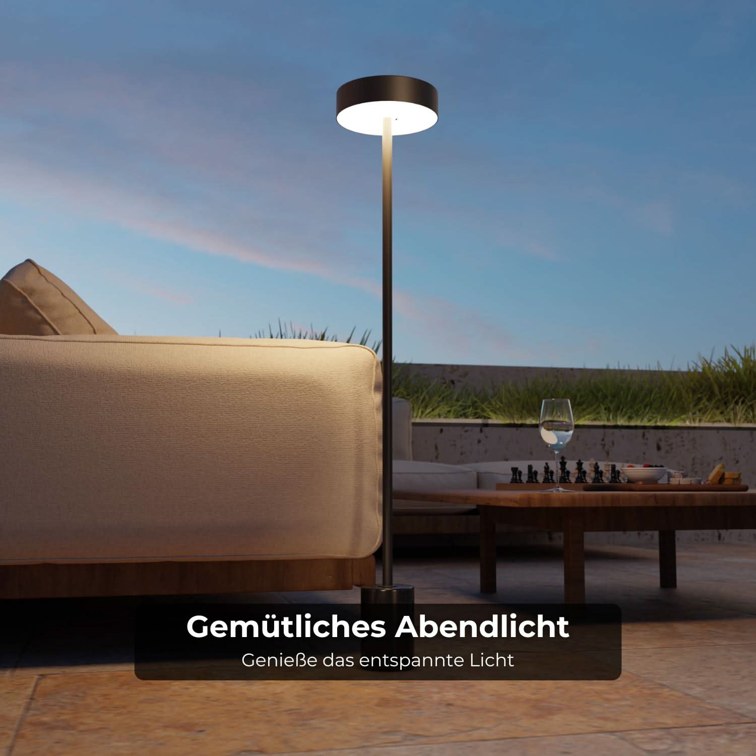 Uranos vloerlamp op batterijen