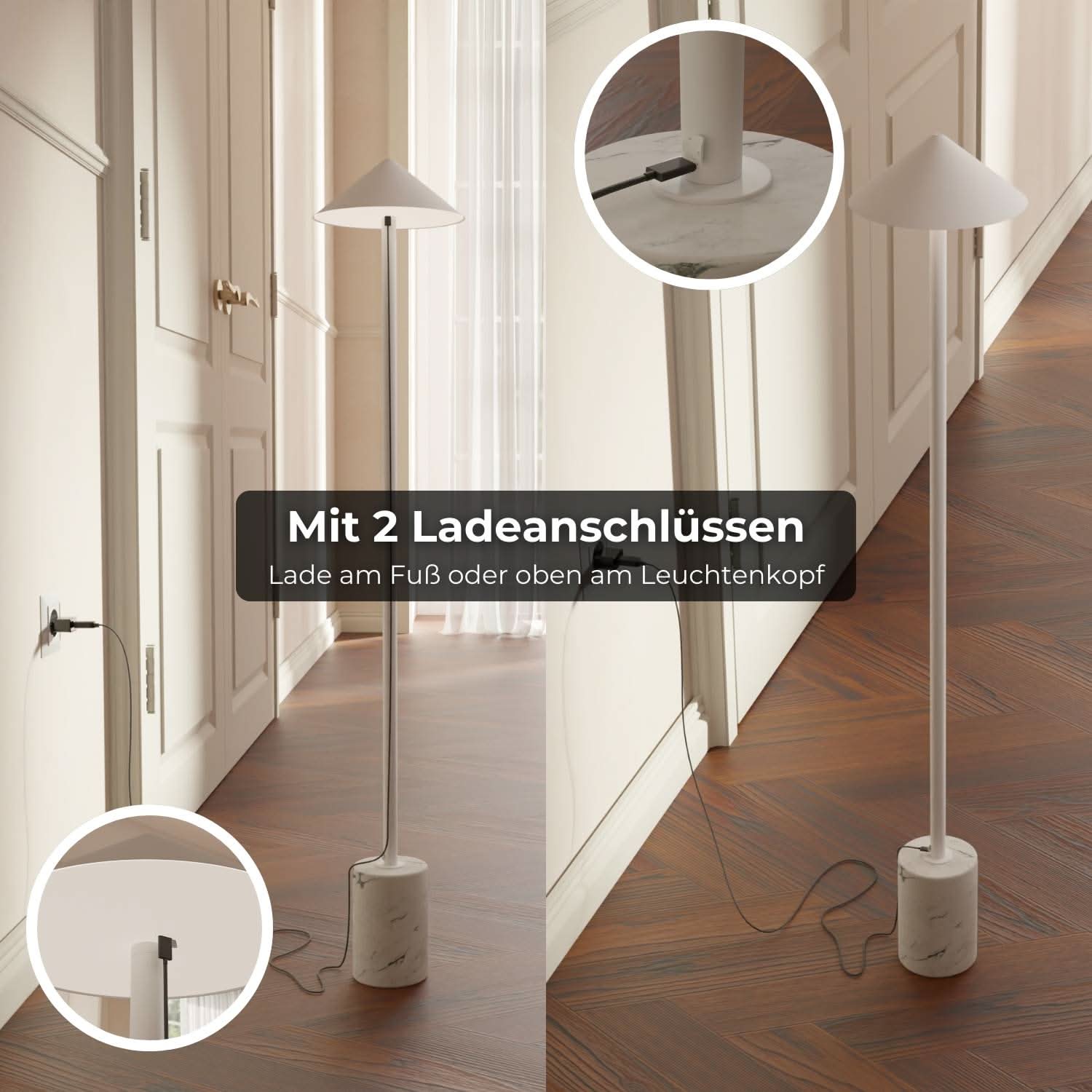 Saphira batterij vloerlamp