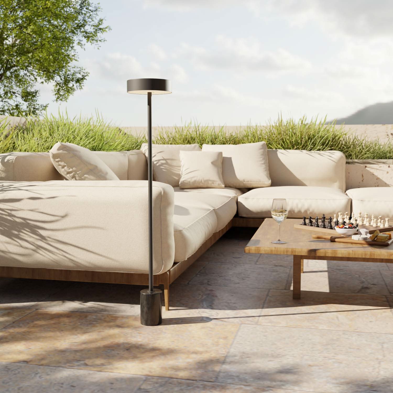 Uranos vloerlamp op batterijen